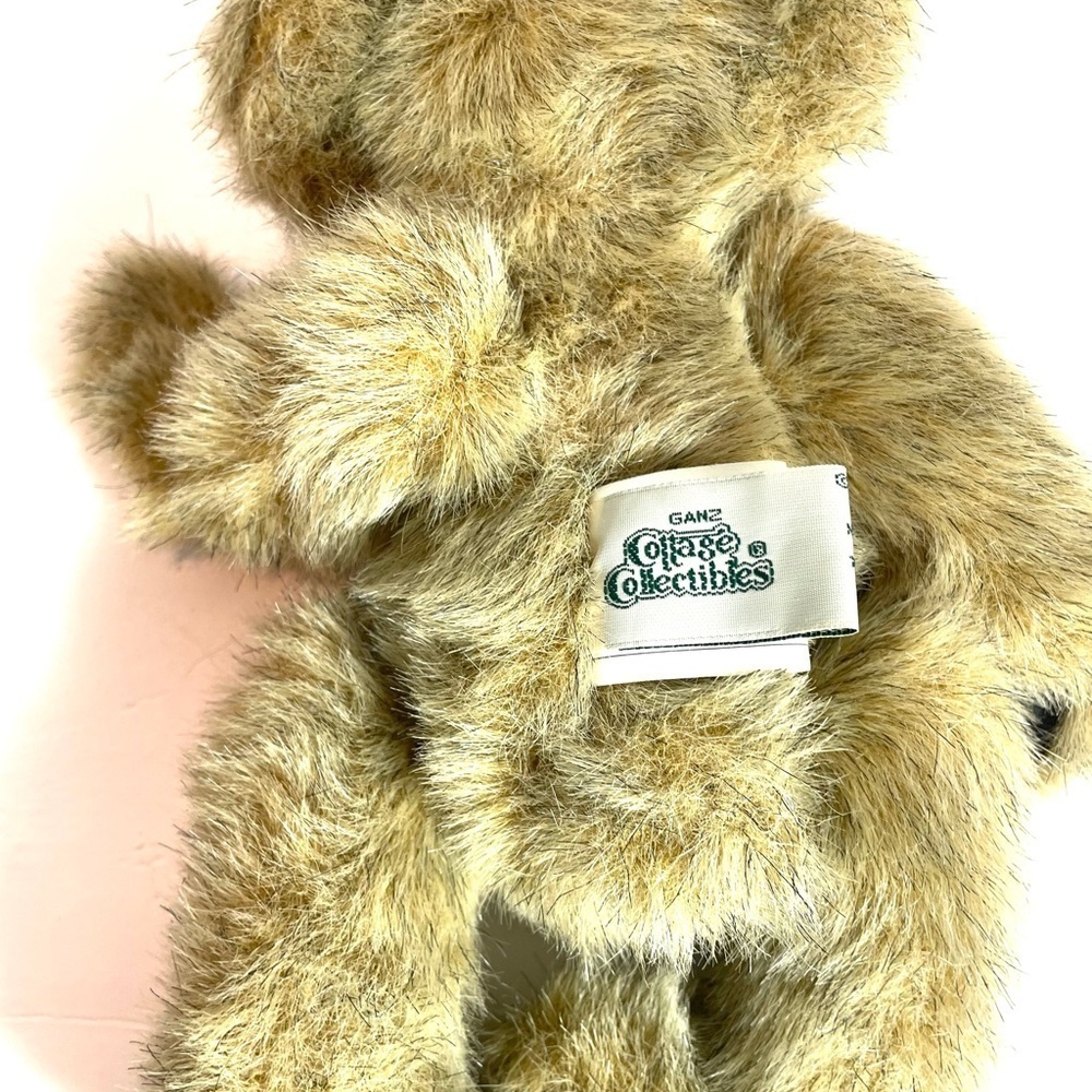 Ganz Cottage Collectibles “Dennis” Brown Teddy Bear w/ Bow Plush Vintage Style - Picture 10 of 11